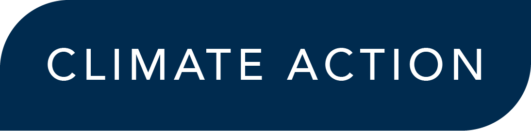 Graphic: The words "climate action" in white on a navy blue background.