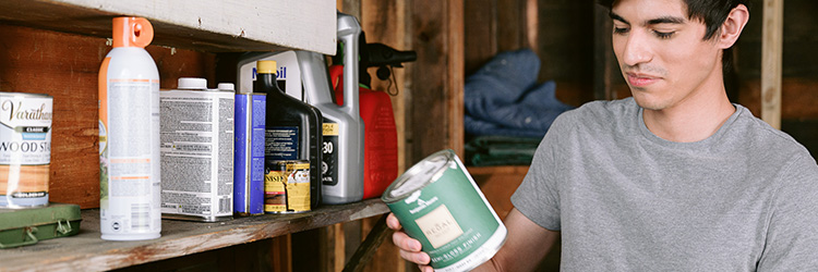 Empty Paint Cans. Paint Waste Management. Household Hazardous