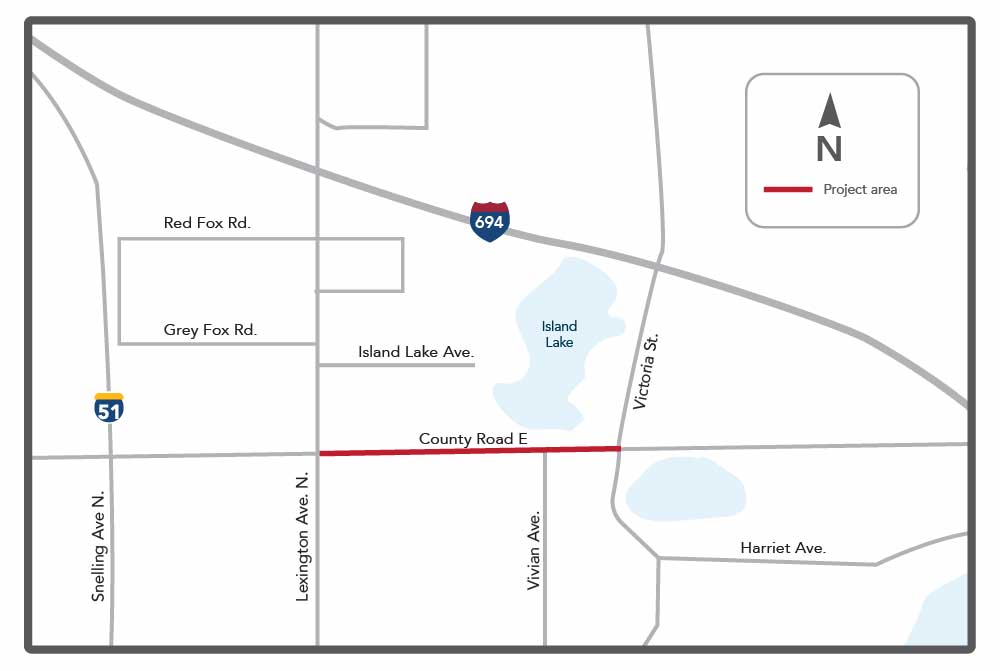 County Road E project map