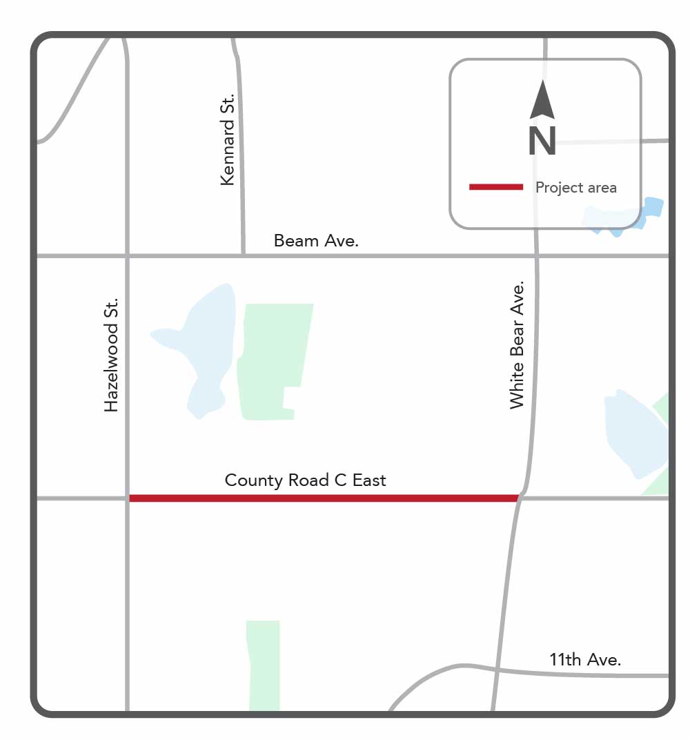 County Road C Project area map