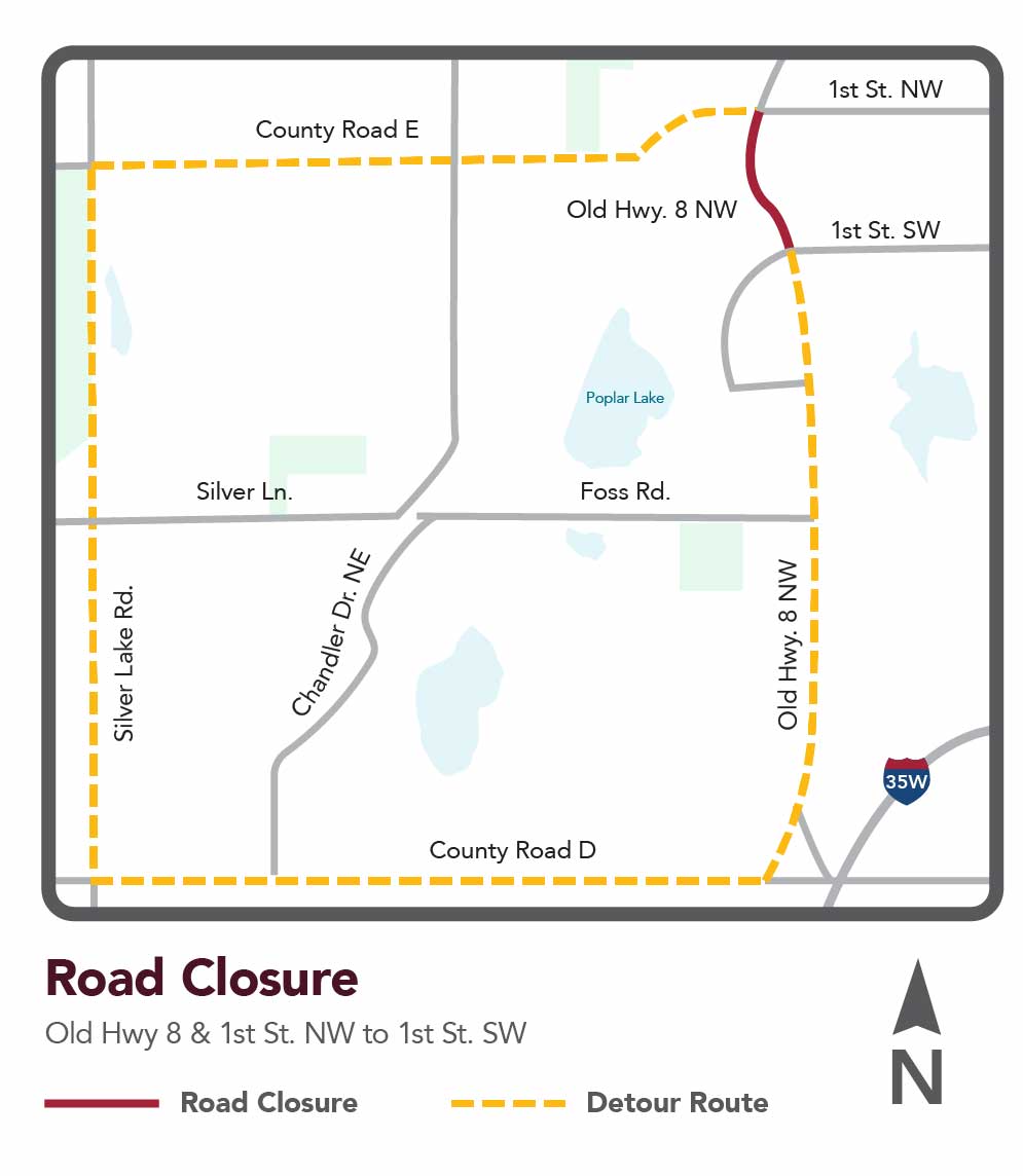 Old Highway 8 project area map